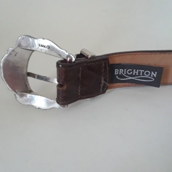 Brighton Western Style Belt with Silver Conchos - Picture 7 of 7